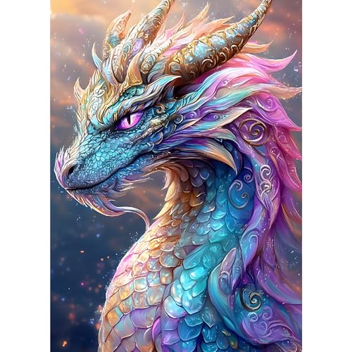 GDYEEH Bunter Drache Diamond Painting Erwachsene, 5D Drache Diamant Kunst Bilder Anfänger, DIY Runder Vollbohrer Fantasie Diamanten Malerei Stickerei Kreuzstich Geschenke Home Wand Dekor 30x40cm GDYEEH Bunter Drache Diamond Painting Erwachsene, 5D Drache Diamant Kunst Bilder Anfänger, DIY Runder Vollbohrer Fantasie Diamanten Malerei Stickerei Kreuzstich Geschenke Home Wand Dekor 30x40cm von GDYEEH