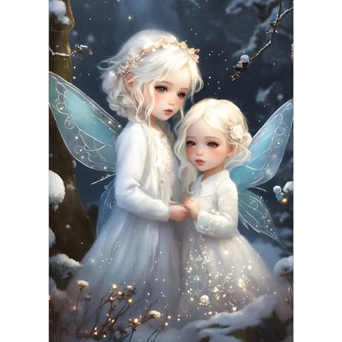GDYEEH Engel-Baby Diamond Painting Erwachsene, 5D Flügel Diamant Kunst Bilder Anfänger, DIY Runder Vollbohrer Traumland Diamanten Malerei Stickerei Kreuzstich Geschenke Home Wand Dekor 30x40cm von GDYEEH
