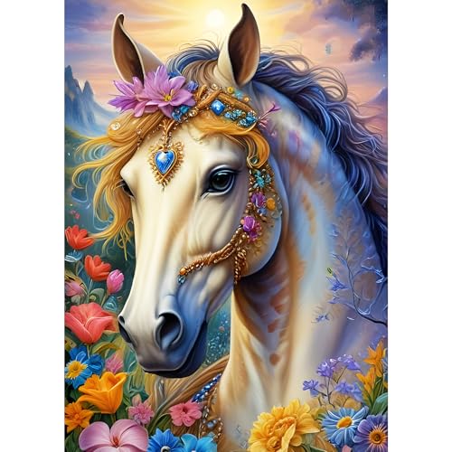 GDYEEH Fantasie Pferd Diamond Painting Erwachsene, 5D Horse Diamant Kunst Bilder Anfänger, DIY Blumen Runder Vollbohrer Diamanten Malerei Stickerei Kreuzstich Geschenke Home Wand Dekor 30x40cm GDYEEH Fantasie Pferd Diamond Painting Erwachsene, 5D Horse Diamant Kunst Bilder Anfänger, DIY Blumen Runder Vollbohrer Diamanten Malerei Stickerei Kreuzstich Geschenke Home Wand Dekor 30x40cm von GDYEEH