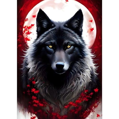 GDYEEH Fantasie Wolf Diamond Painting Erwachsene, 5D Mond Diamant Kunst Bilder Anfänger, DIY Runder Vollbohrer Traumland Diamanten Malerei Stickerei Kreuzstich Geschenke Home Wand Dekor 30x40cm GDYEEH Fantasie Wolf Diamond Painting Erwachsene, 5D Mond Diamant Kunst Bilder Anfänger, DIY Runder Vollbohrer Traumland Diamanten Malerei Stickerei Kreuzstich Geschenke Home Wand Dekor 30x40cm von GDYEEH