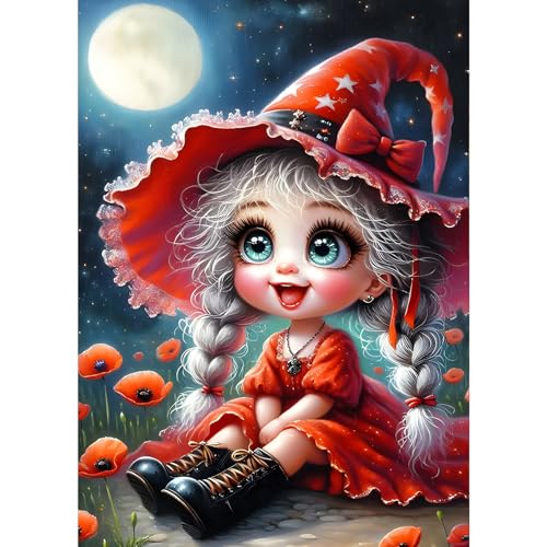 GDYEEH Große Augen Elfe Diamond Painting Erwachsene, 5D MohnBlumen Diamant Kunst Bilder Anfänger, DIY Runder Vollbohrer Mond Diamanten Malerei Stickerei Kreuzstich Geschenke Home Wand Dekor 30x40cm GDYEEH Große Augen Elfe Diamond Painting Erwachsene, 5D MohnBlumen Diamant Kunst Bilder Anfänger, DIY Runder Vollbohrer Mond Diamanten Malerei Stickerei Kreuzstich Geschenke Home Wand Dekor 30x40cm von GDYEEH