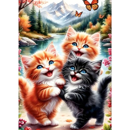 GDYEEH Kätzchen Diamond Painting Erwachsene, 5D Schmetterlinge Diamant Kunst Bilder Anfänger, DIY Runder Vollbohrer Berg Diamanten Malerei Stickerei Kreuzstich Geschenke Home Wand Dekor 30x40 cm GDYEEH Kätzchen Diamond Painting Erwachsene, 5D Schmetterlinge Diamant Kunst Bilder Anfänger, DIY Runder Vollbohrer Berg Diamanten Malerei Stickerei Kreuzstich Geschenke Home Wand Dekor 30x40 cm von GDYEEH