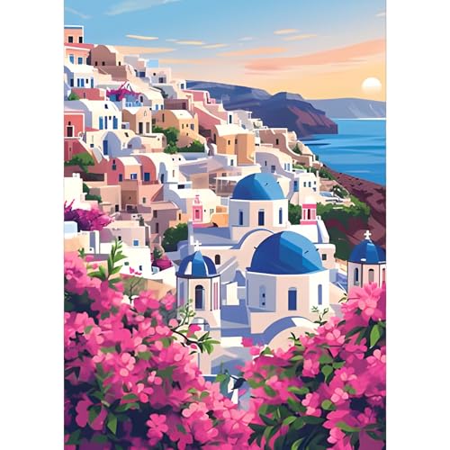 GDYEEH Kirche Diamond Painting Erwachsene, 5D Blumen Diamant Kunst Bilder Anfänger, DIY Ägäisches Meer Runder Vollbohrer Diamanten Malerei Stickerei Kreuzstich Geschenke Home Wand Dekor 30x40cm GDYEEH Kirche Diamond Painting Erwachsene, 5D Blumen Diamant Kunst Bilder Anfänger, DIY Ägäisches Meer Runder Vollbohrer Diamanten Malerei Stickerei Kreuzstich Geschenke Home Wand Dekor 30x40cm von GDYEEH