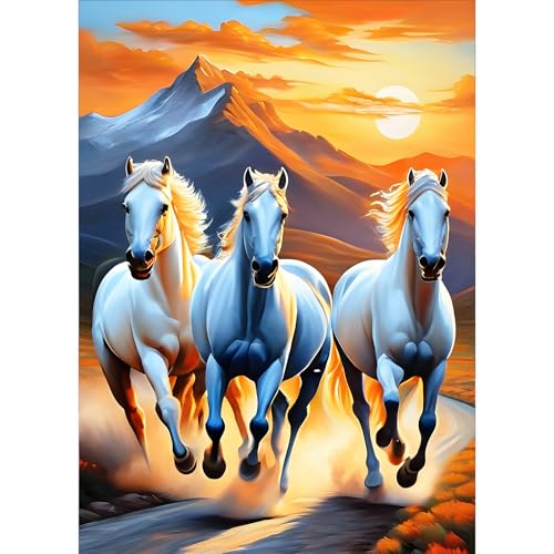GDYEEH Laufendes Pferd Diamond Painting Erwachsene, 5D Berg Diamant Kunst Bilder Anfänger, DIY Runder Vollbohrer Sunset Diamanten Malerei Stickerei Kreuzstich Geschenke Home Wand Dekor 30x40 cm GDYEEH Laufendes Pferd Diamond Painting Erwachsene, 5D Berg Diamant Kunst Bilder Anfänger, DIY Runder Vollbohrer Sunset Diamanten Malerei Stickerei Kreuzstich Geschenke Home Wand Dekor 30x40 cm von GDYEEH