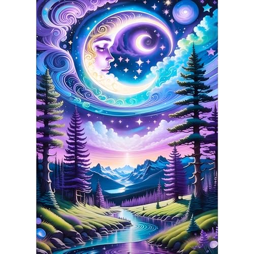 GDYEEH Schlafender Mond Diamond Painting Erwachsene, 5D Wald Diamant Kunst Bilder Anfänger, DIY Traumland Runder Vollbohrer Diamanten Malerei Stickerei Kreuzstich Geschenke Home Wand Dekor 30x40cm GDYEEH Schlafender Mond Diamond Painting Erwachsene, 5D Wald Diamant Kunst Bilder Anfänger, DIY Traumland Runder Vollbohrer Diamanten Malerei Stickerei Kreuzstich Geschenke Home Wand Dekor 30x40cm von GDYEEH