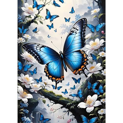 GDYEEH Schmetterling Diamond Painting Erwachsene, 5D Weiße Blumen Diamant Kunst Bilder Anfänger, DIY Fantasie Runder Vollbohrer Diamanten Malerei Stickerei Kreuzstich Geschenke Home Wand Dekor 30x40cm GDYEEH Schmetterling Diamond Painting Erwachsene, 5D Weiße Blumen Diamant Kunst Bilder Anfänger, DIY Fantasie Runder Vollbohrer Diamanten Malerei Stickerei Kreuzstich Geschenke Home Wand Dekor 30x40cm von GDYEEH