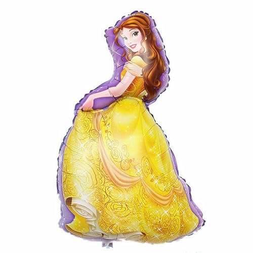 Disney Prinzessinnen-Folienballons, 94 cm, für Geburtstagsparty, Dekoration, Mädchen, Belle Frozen Dornröschen, Aschenputtel (Belle) von GEA