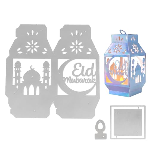 1 Stück Eid Mubarak Laterne Stanzschablone Ramadan Kareem Stanzen Haus Lampenschirm Stanzformen Stanzer Handwerk Stanzmaschine Prägeschablonen Schablonen für Deko Herstellung DIY Geschenk von GEBETTER