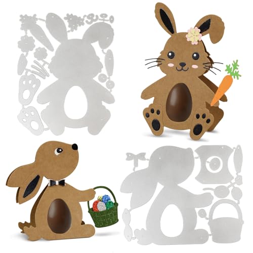 2 Set Stanzschablonen Osterhase Boxen Metall Stanzen Ostern Hase Prägeschablonen Stanzformen Stanzmaschine Schablonen Cutting Dies für DIY Geschenkboxen Handwerk Geschenk 2 Set Stanzschablonen Osterhase Boxen Metall Stanzen Ostern Hase Prägeschablonen Stanzformen Stanzmaschine Schablonen Cutting Dies für DIY Geschenkboxen Handwerk Geschenk von GEBETTER