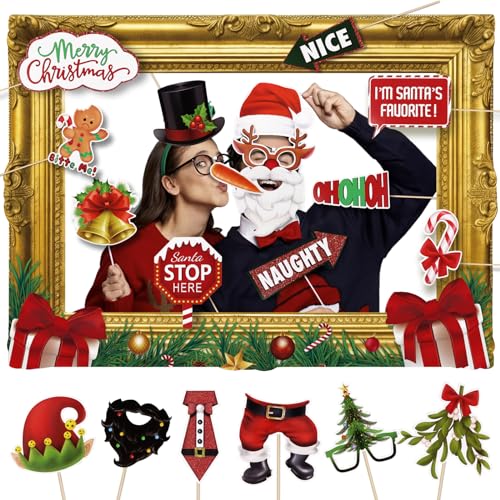 21 STK Weihnachten Fotorequisiten inkl. 1 STK Fotorahmen Foto Booth Props Photo Fotobox Accessoires Requisiten Fotoaccessoires für Weihnachtsfeier Xmas Party Dekoration Christmas Zubehör 21 STK Weihnachten Fotorequisiten inkl. 1 STK Fotorahmen Foto Booth Props Photo Fotobox Accessoires Requisiten Fotoaccessoires für Weihnachtsfeier Xmas Party Dekoration Christmas Zubehör von GEBETTER