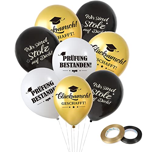 30 Stück Bestandene Prüfung Luftballons Deko Set Helium Ballons Dekoration Geschenk für Schulabschluss Abi Abitur Studium Führerschein Abschluss Graduierung Party Abschlussfeier 30 Stück Bestandene Prüfung Luftballons Deko Set Helium Ballons Dekoration Geschenk für Schulabschluss Abi Abitur Studium Führerschein Abschluss Graduierung Party Abschlussfeier von GEBETTER