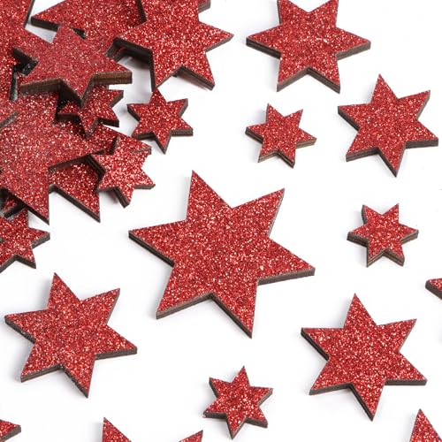 36 Stück 3 Größen Holzsterne Streudeko Glitzer Sterne aus Holz Basteln Konfetti Dekoration Tisch Deko Ideal als Weihnachtsdeko Tischdeko Weihnachten Jubiläum Hochzeit Geburtstag Party (Rot 6 Eckig) 36 Stück 3 Größen Holzsterne Streudeko Glitzer Sterne aus Holz Basteln Konfetti Dekoration Tisch Deko Ideal als Weihnachtsdeko Tischdeko Weihnachten Jubiläum Hochzeit Geburtstag Party (Rot 6 Eckig) von GEBETTER
