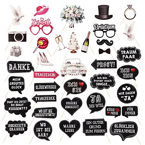 Deutsch 40 STK Hochzeit Fotoautomat Requisiten Worte Foto Booth Props Photo Fotobox Accessoires Hut Krawatte Brillen Fotorequisiten Hochzeitsfoto Dekorationen für Wedding JGA Party Zubehör Deutsch 40 STK Hochzeit Fotoautomat Requisiten Worte Foto Booth Props Photo Fotobox Accessoires Hut Krawatte Brillen Fotorequisiten Hochzeitsfoto Dekorationen für Wedding JGA Party Zubehör von GEBETTER
