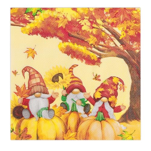 40 Stück Herbst Servietten als Tischdeko, 33x33cm herbstlich Deko Papierservietten Geschenk Herbstdeko für Erntedankfest Thanksgiving Party Dekoration 40 Stück Herbst Servietten als Tischdeko, 33x33cm herbstlich Deko Papierservietten Geschenk Herbstdeko für Erntedankfest Thanksgiving Party Dekoration von GEBETTER