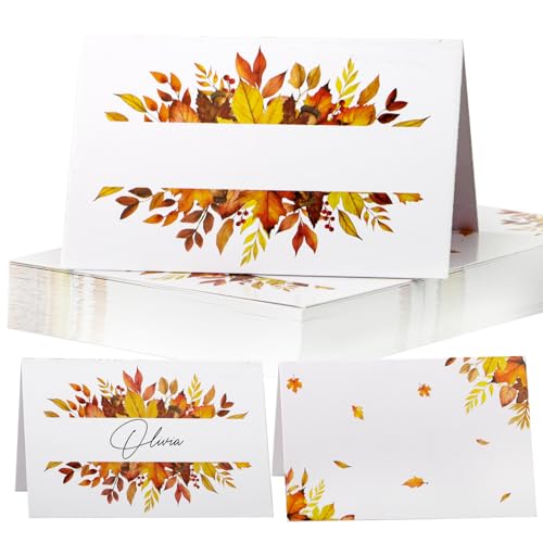 50 Stück Herbst Tischkarten Herbstblätter Herbstdeko 85x55 mm Herbstlaub Tischdekoration Namenskarten zum selbst Beschriften Namensschild Platzkarten für Erntedankfest Hochzeit Geburtstag (Weiß B) 50 Stück Herbst Tischkarten Herbstblätter Herbstdeko 85x55 mm Herbstlaub Tischdekoration Namenskarten zum selbst Beschriften Namensschild Platzkarten für Erntedankfest Hochzeit Geburtstag (Weiß B) von GEBETTER