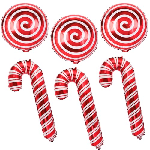 6 Stück 2 Muster Weihnachten Luftballons Zuckerstangen Lutscher Weihnachtsdeko Helium Ballons Süßigkeiten Deko Folienballons Christbaumschmuck für Neujahr Christmas Party Xmas Dekoration 6 Stück 2 Muster Weihnachten Luftballons Zuckerstangen Lutscher Weihnachtsdeko Helium Ballons Süßigkeiten Deko Folienballons Christbaumschmuck für Neujahr Christmas Party Xmas Dekoration von GEBETTER