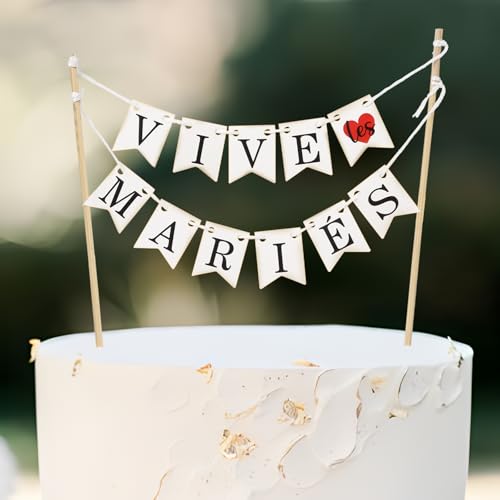 Französisch VIVE LES MARIÉS Tortendeko Cake Topper aus Papier Deko Tortenstecker Tortendeko Hochzeit Junggesellenabschied Torten Party Geschenke Französisch VIVE LES MARIÉS Tortendeko Cake Topper aus Papier Deko Tortenstecker Tortendeko Hochzeit Junggesellenabschied Torten Party Geschenke von GEBETTER