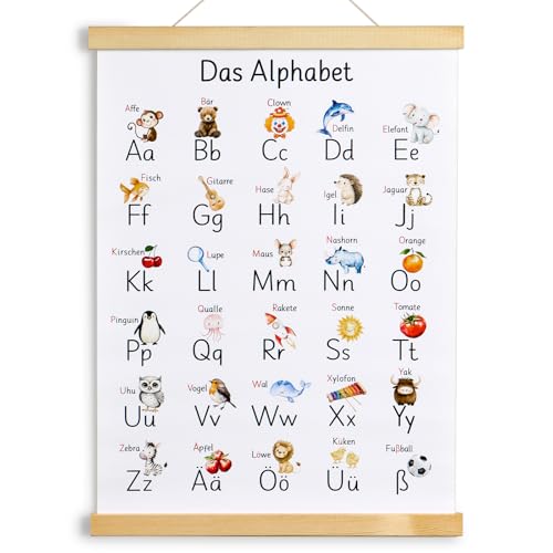 GEBETTER ABC Poster für Kinder 30x40 cm Lernposter Alphabet Poster Buchstaben Lernen Grundschrift Geschenk zur Wanddeko Kinderzimmer für Einschulung Kindergarten Grundschule Vorschule Deko GEBETTER ABC Poster für Kinder 30x40 cm Lernposter Alphabet Poster Buchstaben Lernen Grundschrift Geschenk zur Wanddeko Kinderzimmer für Einschulung Kindergarten Grundschule Vorschule Deko von GEBETTER