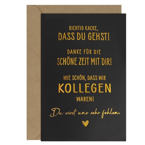 Kollege Karte mit Umschlag Klappkarte Geschenk zum Abschied Rente Jobwechsel Abschiesgeschenk Lustige Abschiedskarten für Arbeitskollegen Kollegen Kollegin Freunde Ruhestand Kollege Karte mit Umschlag Klappkarte Geschenk zum Abschied Rente Jobwechsel Abschiesgeschenk Lustige Abschiedskarten für Arbeitskollegen Kollegen Kollegin Freunde Ruhestand von GEBETTER