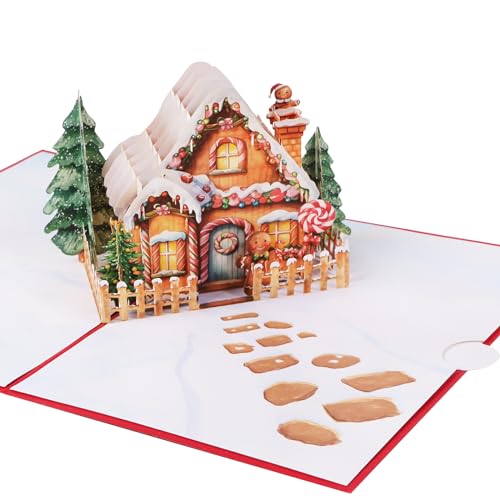 Pop Up Karte Weihnachten Lebkuchenhaus 3D Karte Merry Christmas Frohe Weihnachten Weihnachtskarte mit Weihnachtsbaum Geschenkkarte Geschenk Popup Klappkarte Pop Up Karte Weihnachten Lebkuchenhaus 3D Karte Merry Christmas Frohe Weihnachten Weihnachtskarte mit Weihnachtsbaum Geschenkkarte Geschenk Popup Klappkarte von GEBETTER