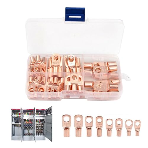 Elektrisches Klemmen-Set, elektrische Crimpverbinder, 60 x Klemmen für Elektrokabel, Schraubklemmen-Set, zum Markieren von elektrischen Kabeln, verzinntes Kupfer für von GEDOX