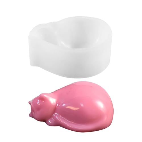 Form für Katzen-Stifthalter, Silikonform für Vase, schlafende Katze, Stifthalter in Katzenform, Form für Stifthalter, Gießform aus Epoxidharz, UV-Werkzeug von GEDOX