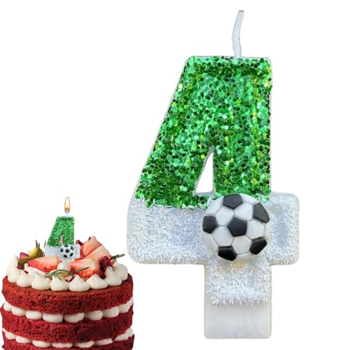 GEDOX Kuchen-Zahlenkerzen – Zahlen-Fußball-Kuchendekorationen | Kreative Kuchendekoration Für Geburtstag, Hochzeit, Jubiläum Und Feiern von GEDOX