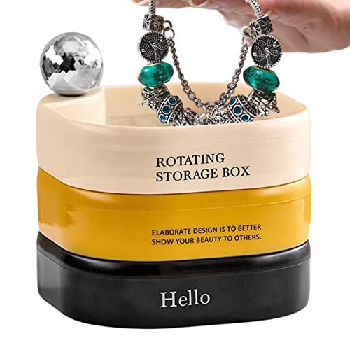 GEDOX Rotierende Schmuckschatulle, drehbare Schmuckschatulle | Behälter für Haarklammern mit 3 Schichten | Schmucketui für Ohrringe, Ringe, Halsketten, Armbänder GEDOX Rotierende Schmuckschatulle, drehbare Schmuckschatulle | Behälter für Haarklammern mit 3 Schichten | Schmucketui für Ohrringe, Ringe, Halsketten, Armbänder von GEDOX
