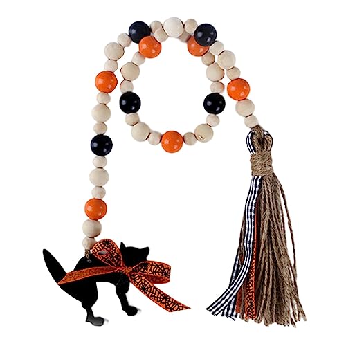 Halloween-Dekoration mit Perlen, Quaste, hängend, Herbst-Holzperlen, Girlande aus Holzperlen, Halloween-Perlengirlande mit Quastenperlen Halloween-Dekoration mit Perlen, Quaste, hängend, Herbst-Holzperlen, Girlande aus Holzperlen, Halloween-Perlengirlande mit Quastenperlen von GEDOX