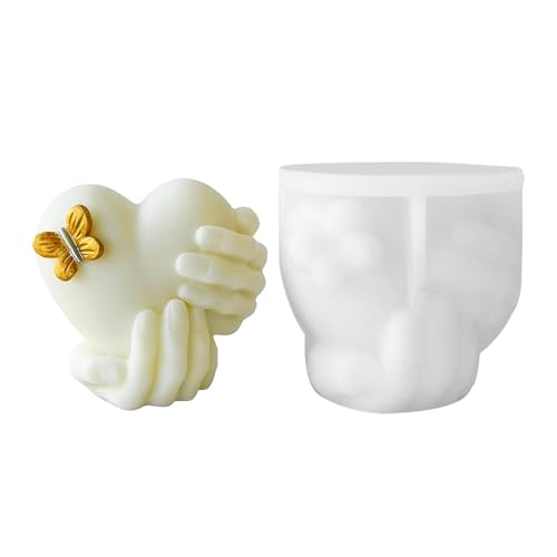 Kerzenformen, Silikonform Love | Silikonform für Gips in Herzform, Kerzengießform zur Herstellung von Ornamenten, Gips, Kerzen, Basteln, Ho-Dekoration von GEDOX