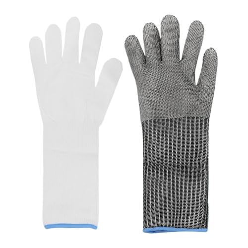 Metallhandschuhe zum Schneiden, Handschuhe aus Netzstoff, Schnitthandschuhe für die Küche, schützt die Werkzeuge, Arbeitshandschuhe für die Sicherheit von GEDOX