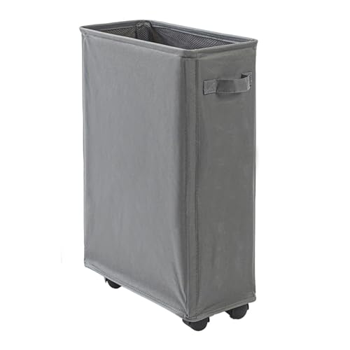 Wäschekörbe für Badezimmer, faltbar, aus Netzstoff, Wäschekorb mit abnehmbarem Regal, großer faltbarer Wäschekorb, Slim Hammer, hoher Wäschekorb, freistehend, 42 l, mit Griff, Wäschekorb Wäschekörbe für Badezimmer, faltbar, aus Netzstoff, Wäschekorb mit abnehmbarem Regal, großer faltbarer Wäschekorb, Slim Hammer, hoher Wäschekorb, freistehend, 42 l, mit Griff, Wäschekorb von GEDOX