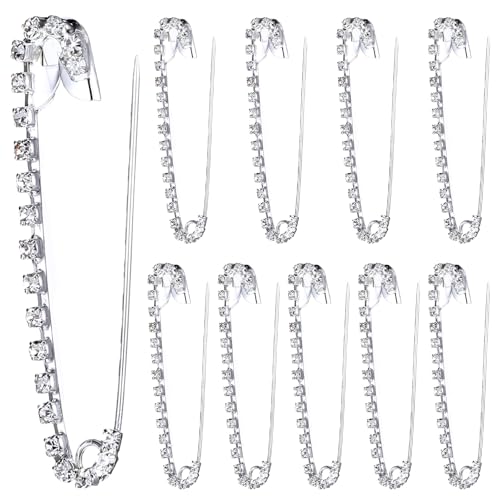 GEEHUA 10 Stück Strass-Sicherheitsnadeln, 5.5cm Funkelnde dekorative Sicherheitsnadeln, modische Broschen, Accessoires für Damenkleidung, Schals, Hüte, Pullover, Schmuck GEEHUA 10 Stück Strass-Sicherheitsnadeln, 5.5cm Funkelnde dekorative Sicherheitsnadeln, modische Broschen, Accessoires für Damenkleidung, Schals, Hüte, Pullover, Schmuck von GEEHUA