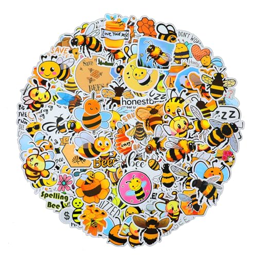 GEEHUA 100 Stück Bienen Aufkleber, Biene Aufkleber Bienen Stickers Tiere Sticker Klein Bee Stickers Honeybee Aufkleber Wasserflaschen Aufkleber Laptop Stickers Gepäck Skateboard Gitarre Stickers GEEHUA 100 Stück Bienen Aufkleber, Biene Aufkleber Bienen Stickers Tiere Sticker Klein Bee Stickers Honeybee Aufkleber Wasserflaschen Aufkleber Laptop Stickers Gepäck Skateboard Gitarre Stickers von GEEHUA