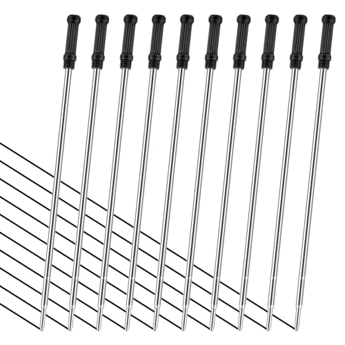 GEEHUA Austauschbare Kugelschreiber Minen 10 Stück glatte Schreibstift Minen 1,0 mm mittlere Spitze Tintenroller Metallmine kompatibel mit Tintenstift Minen für Büro Schule(Schwarz) von GEEHUA