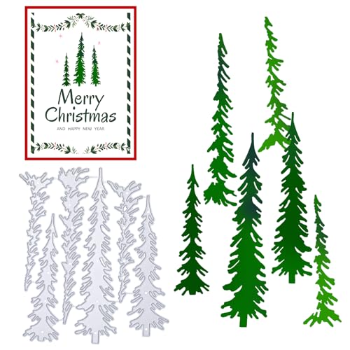 GEEHUA Weihnachts Kiefernbaum Metall Stanzset, schmale Weihnachts Kiefernbäume, Stanzformen, weihnachtliche Prägeschablonen für die Kartengestaltung, DIY Scrapbooking, Stempel, Dekoration GEEHUA Weihnachts Kiefernbaum Metall Stanzset, schmale Weihnachts Kiefernbäume, Stanzformen, weihnachtliche Prägeschablonen für die Kartengestaltung, DIY Scrapbooking, Stempel, Dekoration von GEEHUA