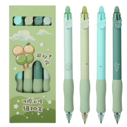 GEEHUA 4 Stück 0,5 mm Radierbarer Kugelschreiber, radierbare Gelstifte weicher Griff einziehbarer Stift mit feiner Spitze glatte Schreibstifte mit Radiergummi transparent für Männer und Frauen (Blau) GEEHUA 4 Stück 0,5 mm Radierbarer Kugelschreiber, radierbare Gelstifte weicher Griff einziehbarer Stift mit feiner Spitze glatte Schreibstifte mit Radiergummi transparent für Männer und Frauen (Blau) von GEEHUA