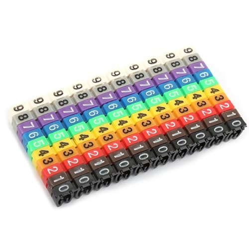 GEERYZHE Langlebige Kabelmarkierungsrohr, Feine Arbeitsverfahrensnummer, Bequem für die Kabelmarkierung von Kabelmarkierung (100pcs KCM-2.5mm 2,5 Quadratmeter) von GEERYZHE