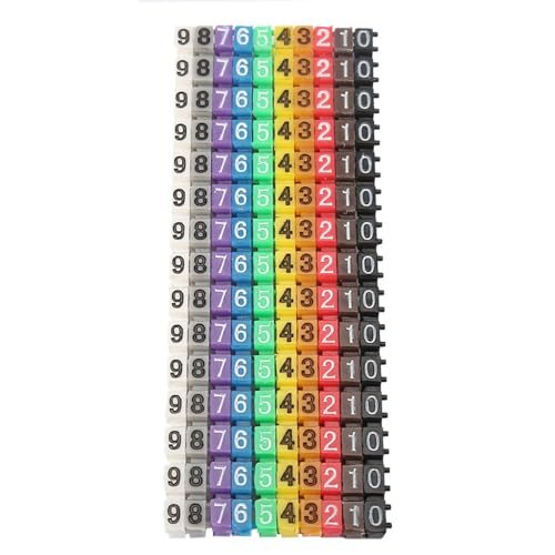 GEERYZHE Langlebige Kabelmarkierungsrohr, Feine Arbeitsverfahrensnummer, Bequem für die Kabelmarkierung von Kabelmarkierung (150pcs KCM-1,5 mm 1,5 Quadrat) von GEERYZHE