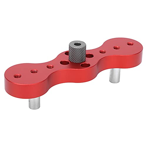 Selbstzentrierende Dübel -Jig, Aluminiumlegierung Dübel Bohrführer Guidejig Positionierer Bohrer -Center Führungshandbuch für Gerade Löcher 6/8/10 mm Lochöffner Locator Zum Zentrieren von (Rot) von GEERYZHE
