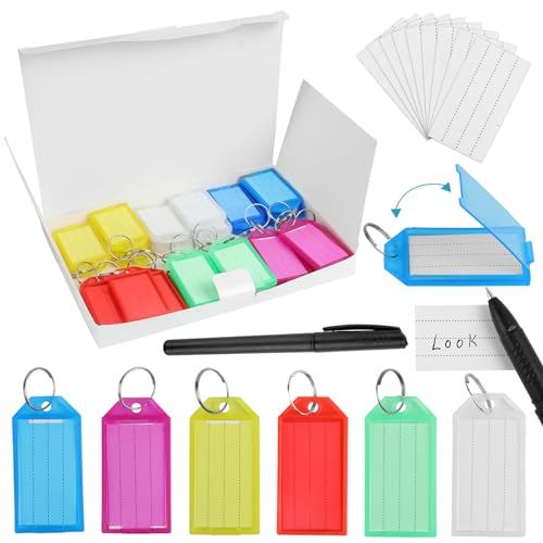 GEGNNS 60er Schlüsselanhänger beschriftbar mit 1 Stift, 6 Farben Schlüsselanhänger beschriftbar mit Etiketten, Schlüsselanhänger und Schlüsselschilder mit Ring auch, schlüsselanhänger zum beschriften GEGNNS 60er Schlüsselanhänger beschriftbar mit 1 Stift, 6 Farben Schlüsselanhänger beschriftbar mit Etiketten, Schlüsselanhänger und Schlüsselschilder mit Ring auch, schlüsselanhänger zum beschriften von GEGNNS