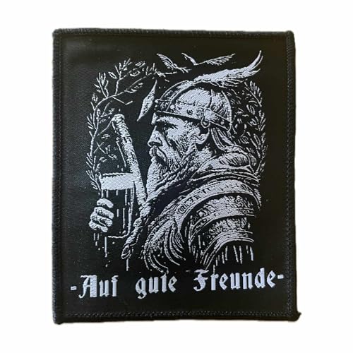 Auf gute Freunde Aufnäher/Patch | Aufbügler passend für Böhse Onkelz Fans, Flicken Rocker Bügelbild Deutschrock Bügelflicken Biker (AGF(8x10cm)) von GEHASST VERDAMMT VERGÖTTERT
