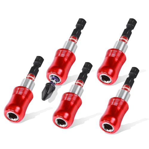 GEINXURN 5 Stücke Bithalter Magnetisch Set 60mm Schnellwechsel Universell Verlängerung Bit Halter für Schraubendreher Cr-V-Stahl 1/4” Sechskantschaft mit 1tlg. 25mm PZ2 Bit GEINXURN 5 Stücke Bithalter Magnetisch Set 60mm Schnellwechsel Universell Verlängerung Bit Halter für Schraubendreher Cr-V-Stahl 1/4” Sechskantschaft mit 1tlg. 25mm PZ2 Bit von GEINXURN