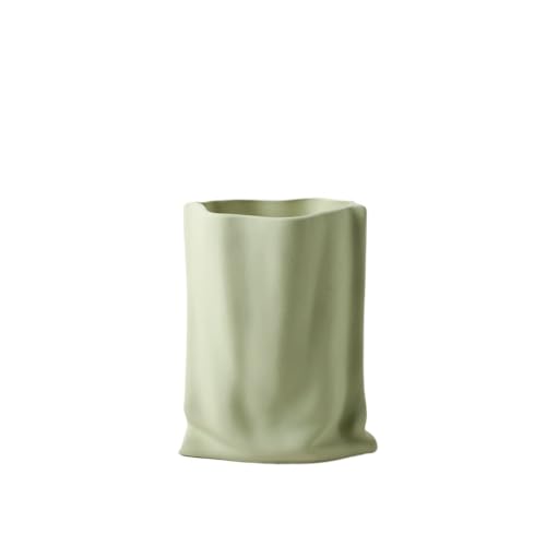 GELASIGE Blumenvase Wohnzimmertisch Matte Textur Vase Dekoration Blumenarrangement Home Desktop Papiertüte Blumenornamente Vasen für Tischdekorationen(A) von GELASIGE