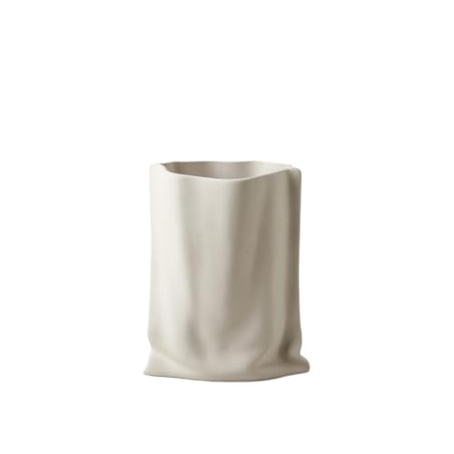 GELASIGE Blumenvase Wohnzimmertisch Matte Textur Vase Dekoration Blumenarrangement Home Desktop Papiertüte Blumenornamente Vasen für Tischdekorationen(B) von GELASIGE