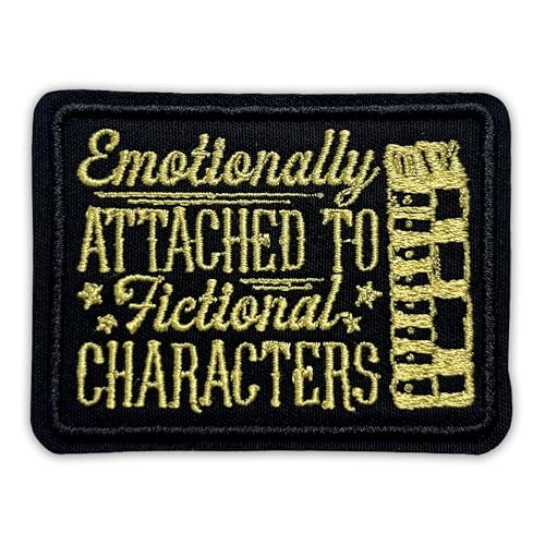 Aufnäher mit Aufschrift "Emotional Attached to Fictional Characters", 7,6 cm, lustiger Buchliebhaber, Buchliebhaber, Humor, zum Aufbügeln/Aufnähen, Stickerei-Applikation, für Trucker, Hut, Kleidung Aufnäher mit Aufschrift "Emotional Attached to Fictional Characters", 7,6 cm, lustiger Buchliebhaber, Buchliebhaber, Humor, zum Aufbügeln/Aufnähen, Stickerei-Applikation, für Trucker, Hut, Kleidung von GELATUDU