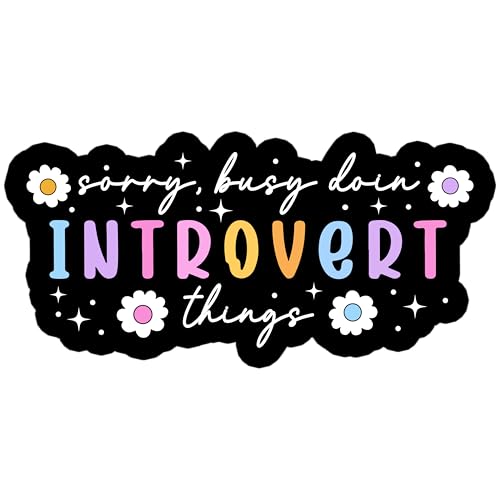 Aufnäher mit Aufschrift "Sorry Busy Doing Introvert Things", 7,6 cm, lustig, Blumen, Depressionen, Autismus, psychische Gesundheit, Humor, zum Aufbügeln oder Aufnähen, Stickerei, Stoffapplikation für Aufnäher mit Aufschrift "Sorry Busy Doing Introvert Things", 7,6 cm, lustig, Blumen, Depressionen, Autismus, psychische Gesundheit, Humor, zum Aufbügeln oder Aufnähen, Stickerei, Stoffapplikation für von GELATUDU