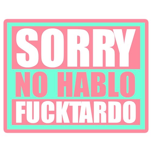 Aufnäher mit Aufschrift "Sorry No Hablo F*ckTardo 7,6 cm, lustiger sarkastischer Geistesgesundheits-Witz, Meme, Humor, zum Aufbügeln/Aufnähen, Stoffapplikation für Trucker, Hut, Kleidung, Rucksack Aufnäher mit Aufschrift "Sorry No Hablo F*ckTardo 7,6 cm, lustiger sarkastischer Geistesgesundheits-Witz, Meme, Humor, zum Aufbügeln/Aufnähen, Stoffapplikation für Trucker, Hut, Kleidung, Rucksack von GELATUDU