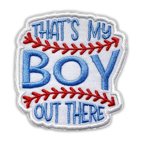 Aufnäher mit Aufschrift "That's My Boy Out There", 7,6 cm, lustiger Baseball, professioneller Spieler, Sportliebhaber, zum Aufbügeln oder Aufnähen, Stickerei-Aufnäher für Trucker, Hut, Kleidung von GELATUDU