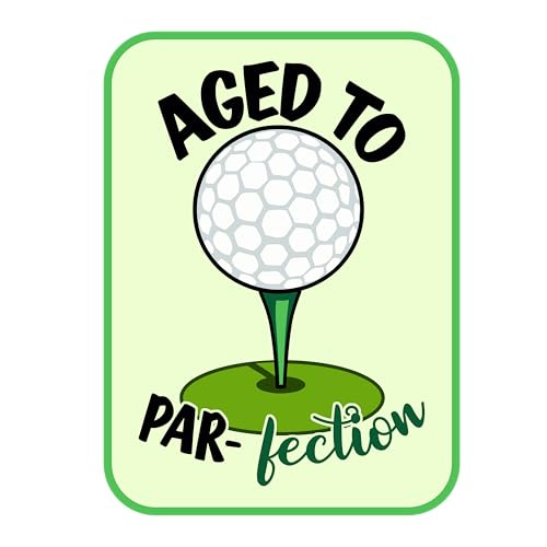 Aufnäher mit Motiv "Aged To Par Fection", 7,6 cm, Golfball, Golfplatz, Sportliebhaber, zum Aufbügeln oder Aufnähen, Stickerei, Stoffapplikation für Trucker, Hut, Kleidung, Rucksack, DIY-Zubehör Aufnäher mit Motiv "Aged To Par Fection", 7,6 cm, Golfball, Golfplatz, Sportliebhaber, zum Aufbügeln oder Aufnähen, Stickerei, Stoffapplikation für Trucker, Hut, Kleidung, Rucksack, DIY-Zubehör von GELATUDU
